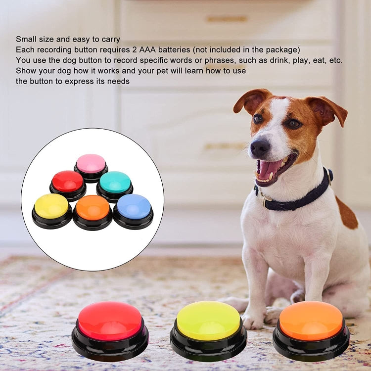 Pet Communication Button Dog Vocal Box Recording Vocalizer, Style: Recording Model(Rose Red)