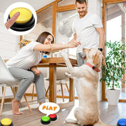 Pet Communication Button Dog Vocal Box Recording Vocalizer, Style: Recording Model(Rose Red)