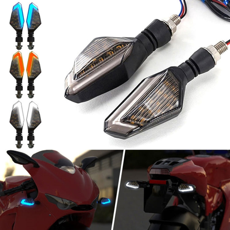 MK-236 4pcs 22LED Motorcycle V Line Two Color Turning Light Signal Angle Light(Yellow Blue) - Turn Signal by PMC Jewellery | Online Shopping South Africa | PMC Jewellery | Buy Now Pay Later Mobicred