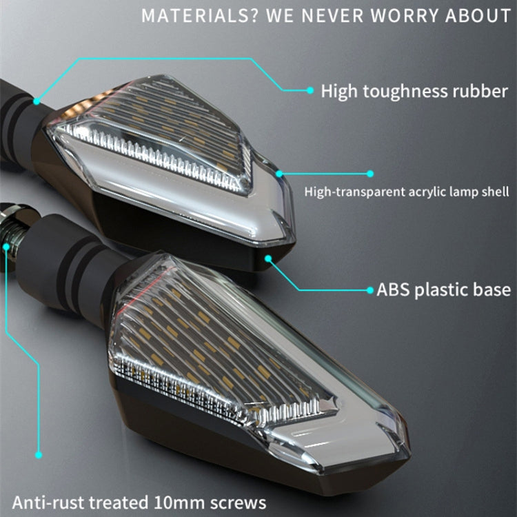 MK-236 4pcs 22LED Motorcycle V Line Two Color Turning Light Signal Angle Light(Yellow White) - Turn Signal by PMC Jewellery | Online Shopping South Africa | PMC Jewellery | Buy Now Pay Later Mobicred
