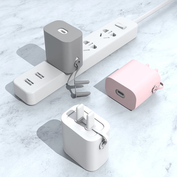 For Apple Series 18W&20W AC01 Charger Silicone Protective Cover(Pink)