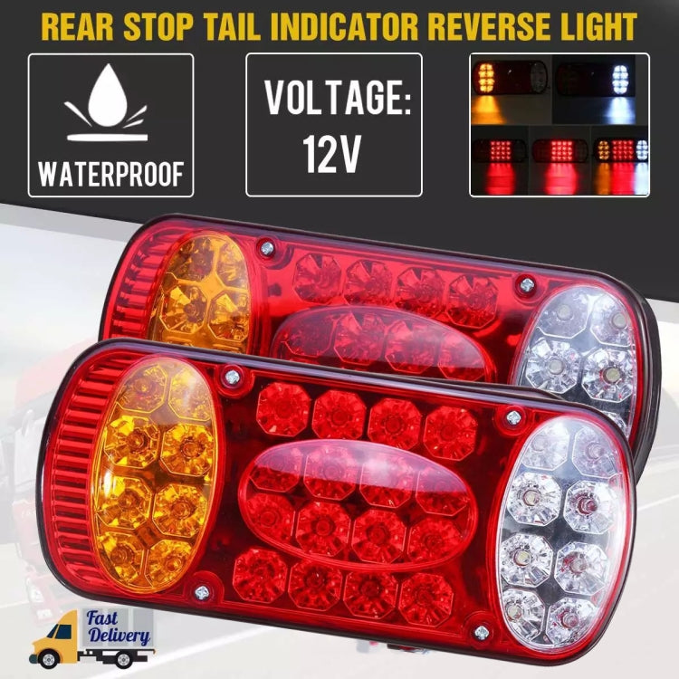 MK-231 12V Trailer Truck Car Straw Hat Lamp Beads Taillights(Red) - free shipping - PMC TechLife - Order now!