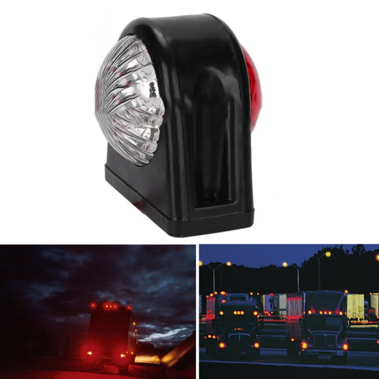 MK-249 10-30V 8LEDs Red And White Truck Round Side Light(Red White) - Running Lights by PMC TechLife | Online Shopping South Africa | PMC TechLife | Buy Now Pay Later Mobicred