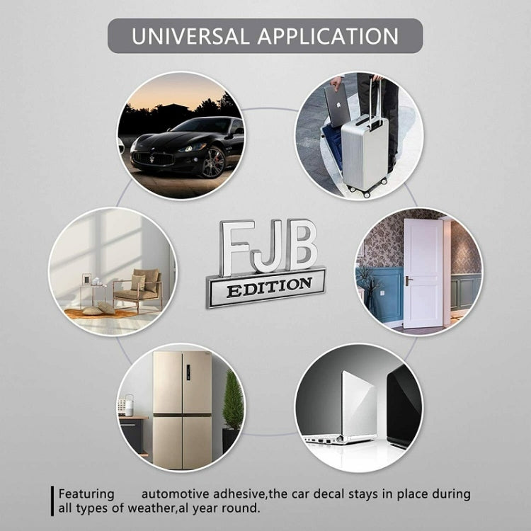 5pcs Car Body Rear Modification Plate Label(Silver Black) - Decorative Sticker by PMC Jewellery | Online Shopping South Africa | PMC Jewellery | Buy Now Pay Later Mobicred