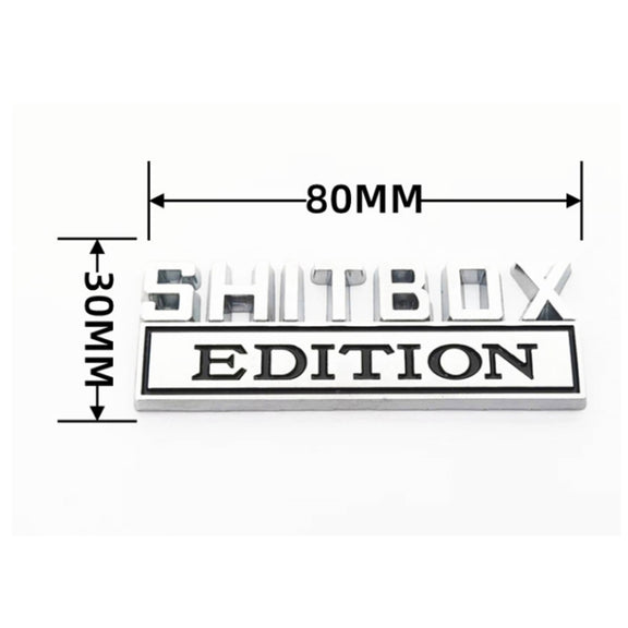 5pcs Car Body Rear Modification Badge Plate Label(Black White)