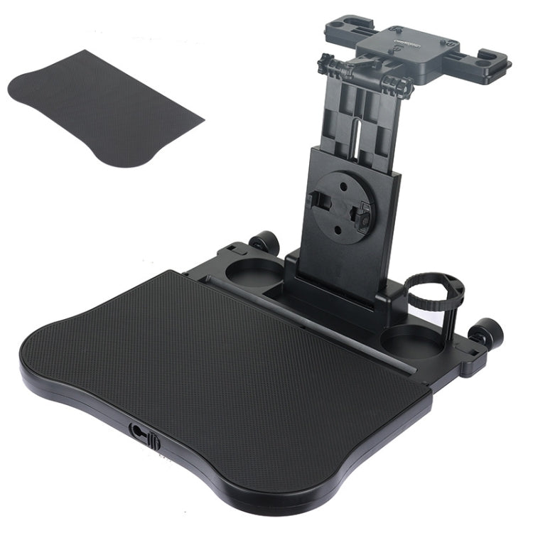 Car Seat Back Multifunctional Adjustable Travel Cup Table Computer Holder(A08 Black+Non-slip Pad) - Stowing Tidying by PMC TechLife | Online Shopping South Africa | PMC TechLife | Buy Now Pay Later Mobicred