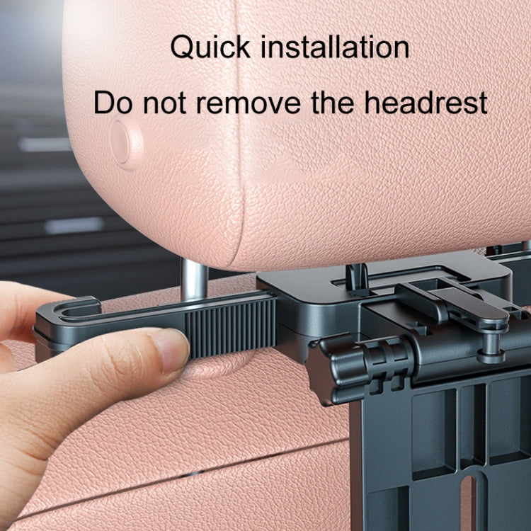 Car Seat Back Multifunctional Adjustable Travel Cup Table Computer Holder(A08 Black+Non-slip Pad) - Stowing Tidying by PMC TechLife | Online Shopping South Africa | PMC TechLife | Buy Now Pay Later Mobicred