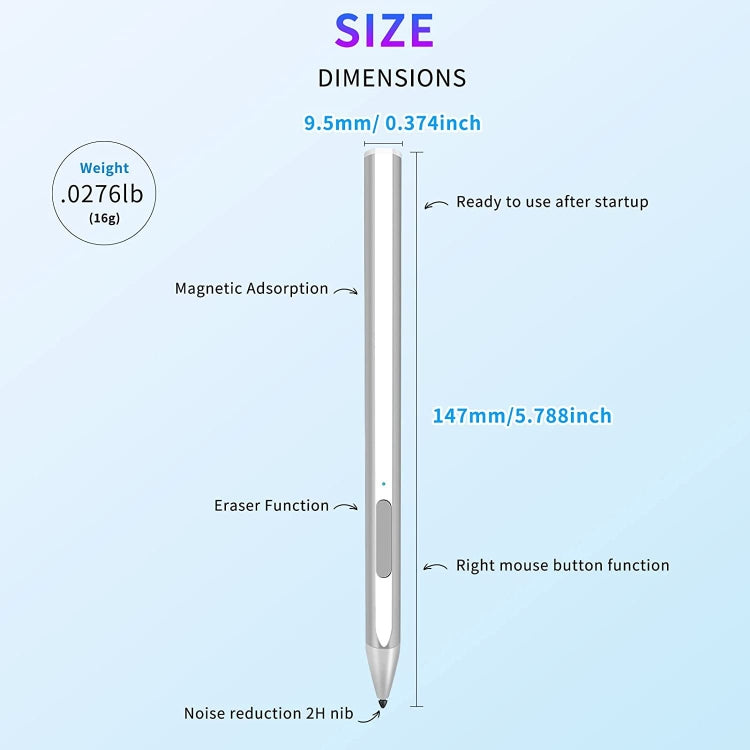 For Microsoft Surface Pro7/6/5/4 PROX Go Book Touch Pen(Black)