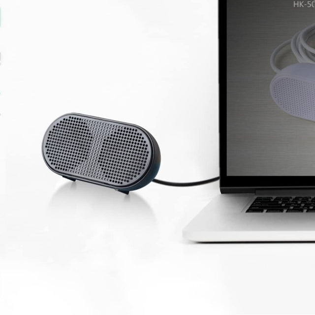 5002 USB Sound Card Computer Small Speakers Mini Desktop Audio(Black)