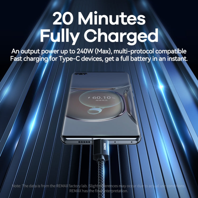 Remax  RC-C039  Dual USB-C / Type-C Compatible with USB4.0  240W Fast Charging Data Cable, Length:1m - USB-C & Type-C Cable by REMAX | Online Shopping South Africa | PMC TechLife | Buy Now Pay Later Mobicred