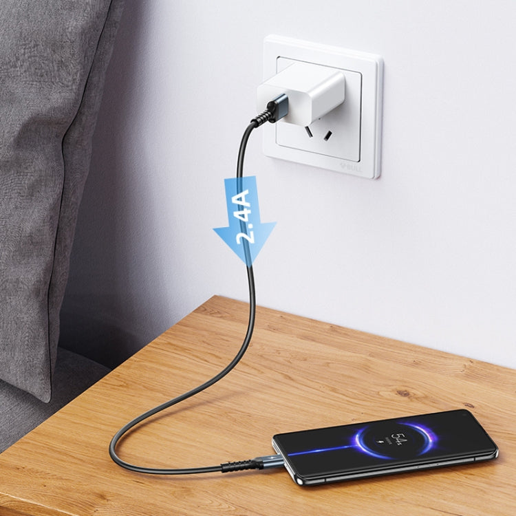 REMAX RC-C008 USB To 8 Pin 2.4A TPE Soft Anti-breakage Data Cable,Length 1m(Black) - free shipping - PMC Jewellery - Order now!