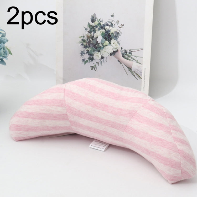 2pcs Children Neck Headrest Comfortable Shoulder Cover Car Neck Guard Pillow(Pink Stripe) - Seat Accessories by PMC Jewellery | Online Shopping South Africa | PMC Jewellery | Buy Now Pay Later Mobicred
