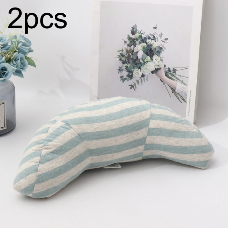 2pcs Children Neck Headrest Comfortable Shoulder Cover Car Neck Guard Pillow(Green Stripe) - Seat Accessories by PMC Jewellery | Online Shopping South Africa | PMC Jewellery | Buy Now Pay Later Mobicred