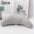 2pcs Children Neck Headrest Comfortable Shoulder Cover Car Neck Guard Pillow(Gray Strip) - Seat Accessories by PMC Jewellery | Online Shopping South Africa | PMC Jewellery | Buy Now Pay Later Mobicred