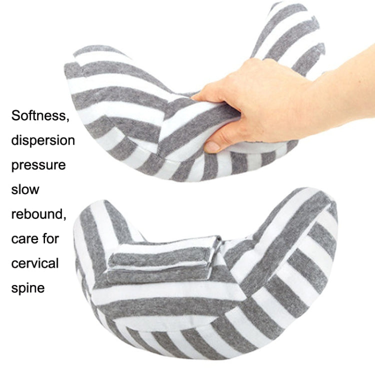 2pcs Children Neck Headrest Comfortable Shoulder Cover Car Neck Guard Pillow(Blue Gray Strip) - Seat Accessories by PMC Jewellery | Online Shopping South Africa | PMC Jewellery | Buy Now Pay Later Mobicred