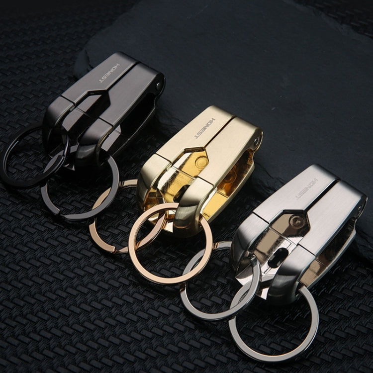 HONEST Metal Spring Clip Keychain Car Key Holder Waist Hanging Buckle(White) - free shipping - PMC Jewellery - Order now!
