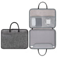 Baona Leather Fully Open Portable Waterproof Computer Bag, Size: 13/13.3 inches(Gray Black) - free shipping - PMC TechLife - Order now!