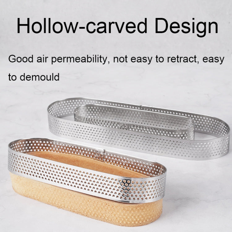 BN1006 Stainless Steel Mousse Circle Thickened Perforated Cake Mold DIY Baking Tools, Specification: Rectangle 4.7 inches - Food Molds by PMC TechLife | Online Shopping South Africa | PMC TechLife