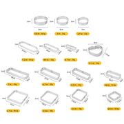 BN1006 Stainless Steel Mousse Circle Thickened Perforated Cake Mold DIY Baking Tools, Specification: Square 3.9 inches