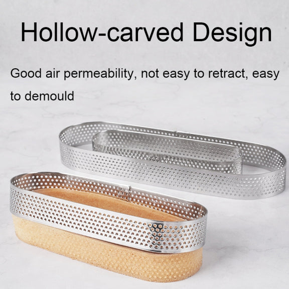 BN1006 Stainless Steel Mousse Circle Thickened Perforated Cake Mold DIY Baking Tools, Specification: Square 3.9 inches