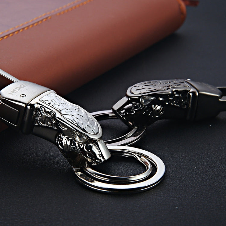 HONEST Metal Car Keychain Leopard Head Key Chain Pendant(Basic K Golden) - Key Rings by HONEST | Online Shopping South Africa | PMC TechLife | Buy Now Pay Later Mobicred