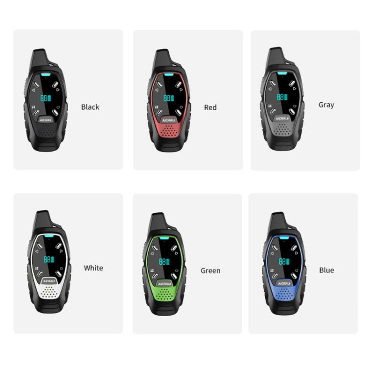 LED Display USB Charging Wireless Handheld Small Mini Walkie Talkie(Green) - Handheld Walkie Talkie by PMC TechLife | Online Shopping South Africa | PMC TechLife | Buy Now Pay Later Mobicred