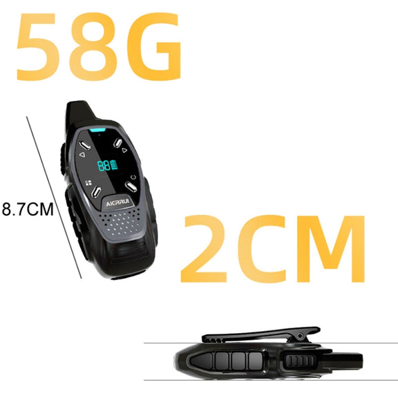 LED Display USB Charging Wireless Handheld Small Mini Walkie Talkie(Green)