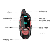 LED Display USB Charging Wireless Handheld Small Mini Walkie Talkie(Green)
