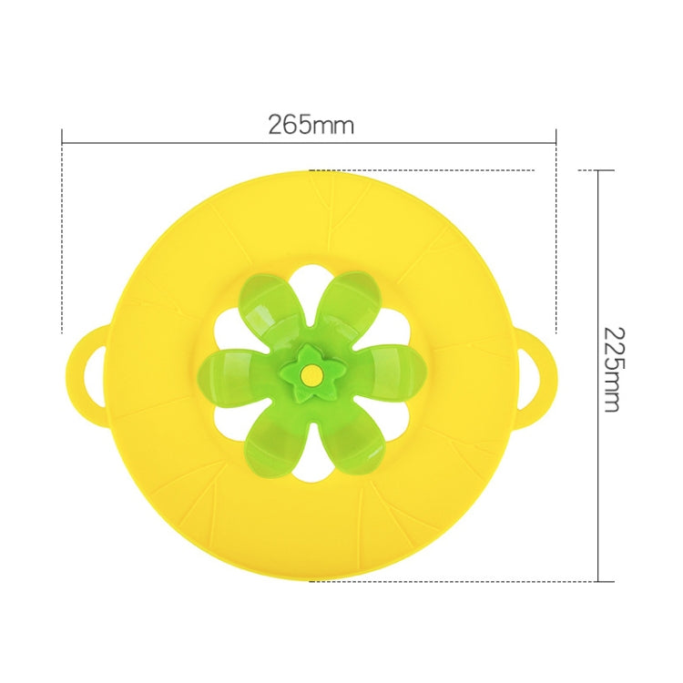 Silicone Flower Spill-proof Pot Lid Rotatable Pot Lid Kitchen Gadget, Size: 23cm Small Yellow - Insulation by PMC TechLife | Online Shopping South Africa | PMC TechLife | Buy Now Pay Later Mobicred