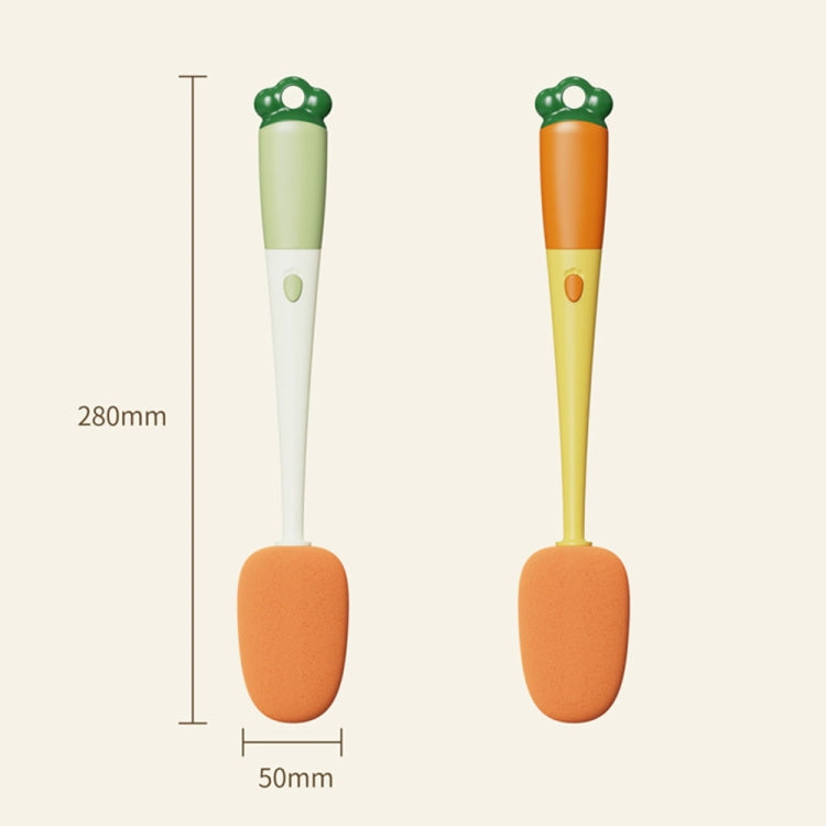 Long Handle Household Multifunctional Cup Washing Brush Carrot Shape 3 In 1 Cleaning Brush(Green) - Cleaning Tools by PMc TechLife | Online Shopping South Africa | PMc TechLife | Buy Now Pay Later Mobicred