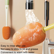 Long Handle Household Multifunctional Cup Washing Brush Carrot Shape 3 In 1 Cleaning Brush(Green)