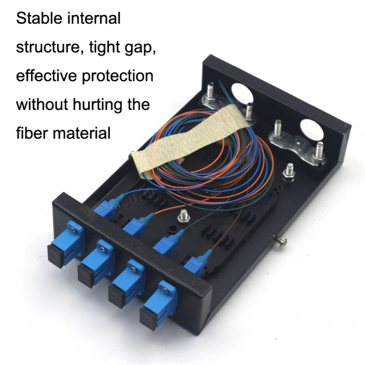 4 Ports Desktop Optical Fiber Terminal Box Founded Wall With SC Tailed Fiber Flange - Fiber Receiver by PMC TechLife | Online Shopping South Africa | PMC TechLife | Buy Now Pay Later Mobicred