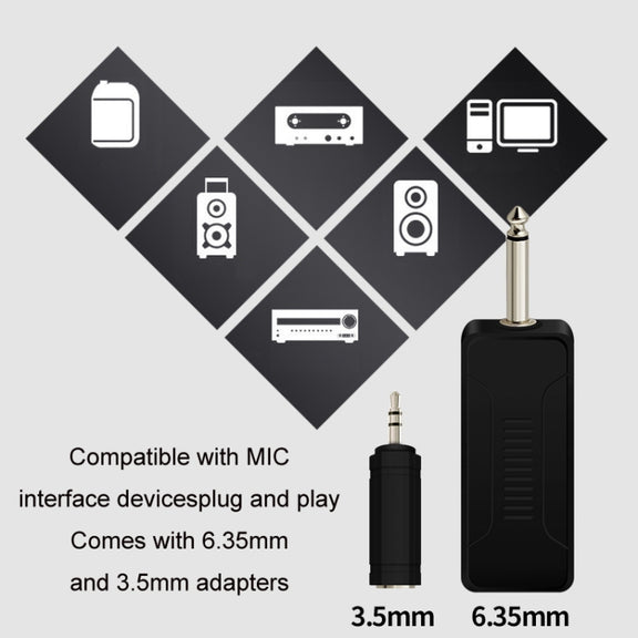 One For Two Outdoor Wireless Microphone Audio Headset Amplifier Loudspeaker(Black)