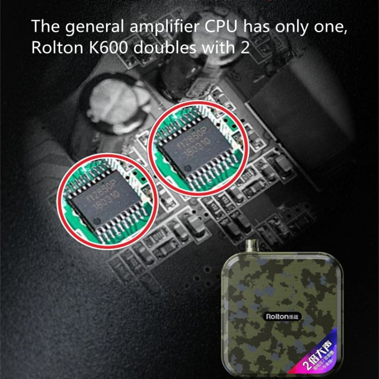 Rolton K600  7.4V Bluetooth Wireless Audio Speaker Megaphone Voice Amplifier With Transmitter(Green) - Microphone by PMC TechLife | Online Shopping South Africa | PMC TechLife | Buy Now Pay Later Mobicred