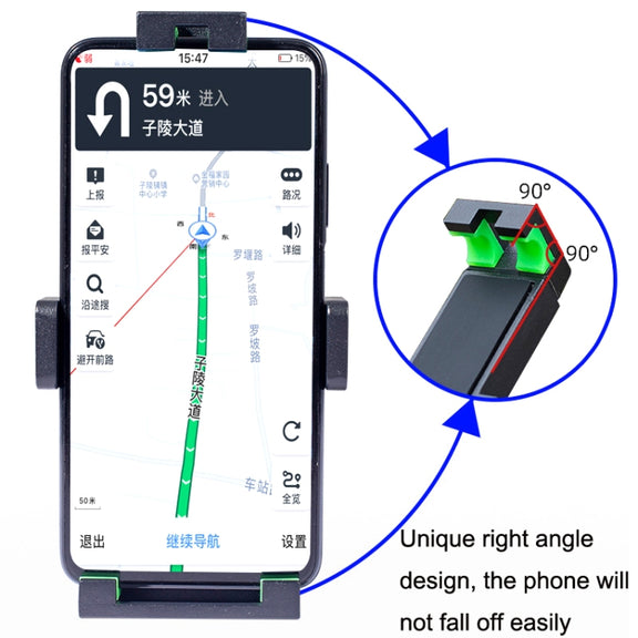 A04 Metal Motorcycle Mobile Phone Navigation Bracket Bicycle Frame Multifunctional Car Fixed Clamp(U Car Handlebar Model)