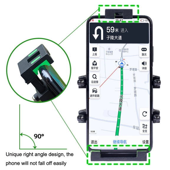 A02 Motorcycle Mobile Phone Navigation Bracket Car Riding Anti-shock Aluminum Alloy Rack(Car Handlebar Model)
