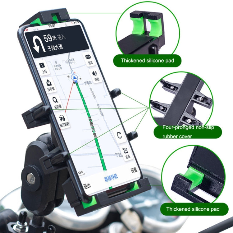 A02 Motorcycle Mobile Phone Navigation Bracket Car Riding Anti-shock Aluminum Alloy Rack(M10 Ball Header Installation Model) - free shipping - PMC TechLife - Order now!