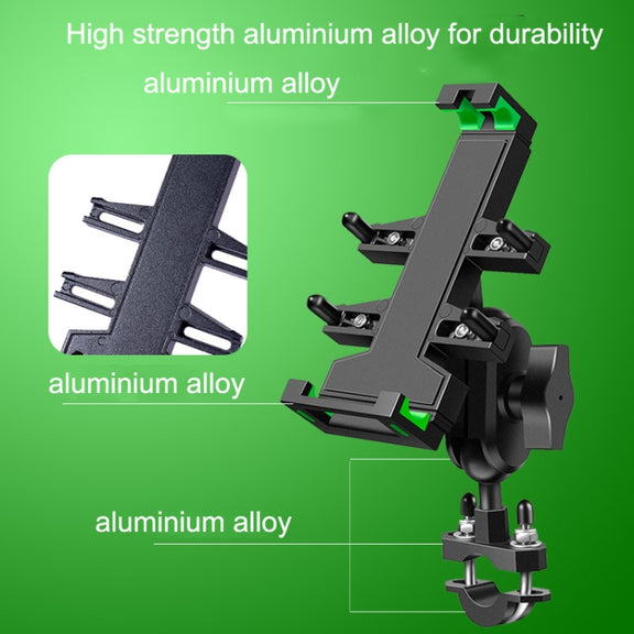 A02 Motorcycle Mobile Phone Navigation Bracket Car Riding Anti-shock Aluminum Alloy Rack(Car Handlebar Model)