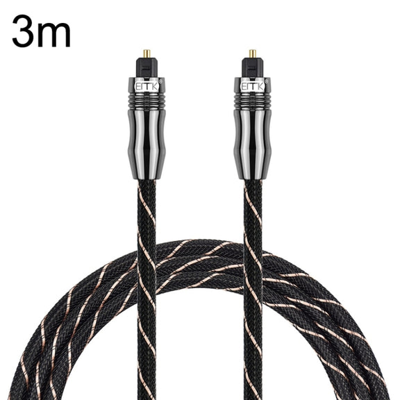 EMK QH/A6.0 Digital Optical Fiber Audio Cable Amplifier Audio Line, Length 3m(Black)