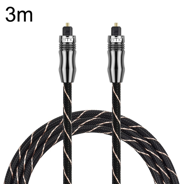 EMK QH/A6.0 Digital Optical Fiber Audio Cable Amplifier Audio Line, Length 3m(Black)