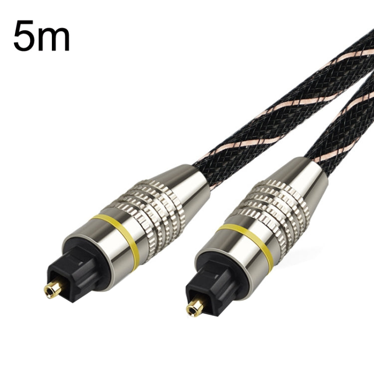 EMK HB/A6.0 SPDIF Interface Digital High-Definition Audio Optical Fiber Cable, Length: 5m(Black White Net) - Audio Optical Cables by EMK | Online Shopping South Africa | PMC TechLife | Buy Now Pay Later Mobicred