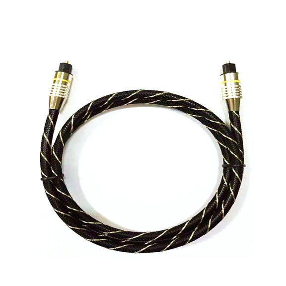 EMK HB/A6.0 SPDIF Interface Digital High-Definition Audio Optical Fiber Cable, Length: 5m(Black White Net)
