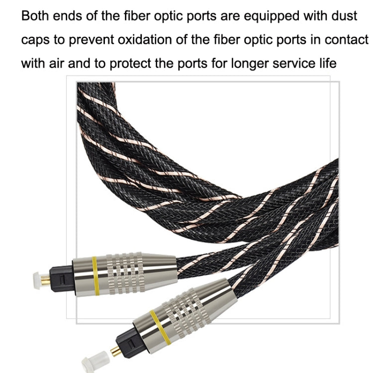 EMK HB/A6.0 SPDIF Interface Digital High-Definition Audio Optical Fiber Cable, Length: 5m(Black White Net) - Audio Optical Cables by EMK | Online Shopping South Africa | PMC Jewellery | Buy Now Pay Later Mobicred