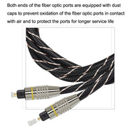 EMK HB/A6.0 SPDIF Interface Digital High-Definition Audio Optical Fiber Cable, Length: 5m(Black White Net)
