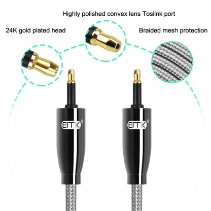 EMK QH4.0 Mini Toslink 3.5mm Interface SPDIF Audio Fiber Optical, Length: 5m(Black) - Audio Optical Cables by EMK | Online Shopping South Africa | PMC Jewellery | Buy Now Pay Later Mobicred