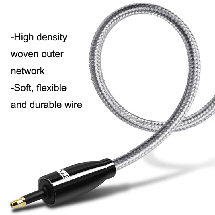 EMK QH4.0 Mini Toslink 3.5mm Interface SPDIF Audio Fiber Optical, Length: 5m(Black) - Audio Optical Cables by EMK | Online Shopping South Africa | PMC Jewellery | Buy Now Pay Later Mobicred