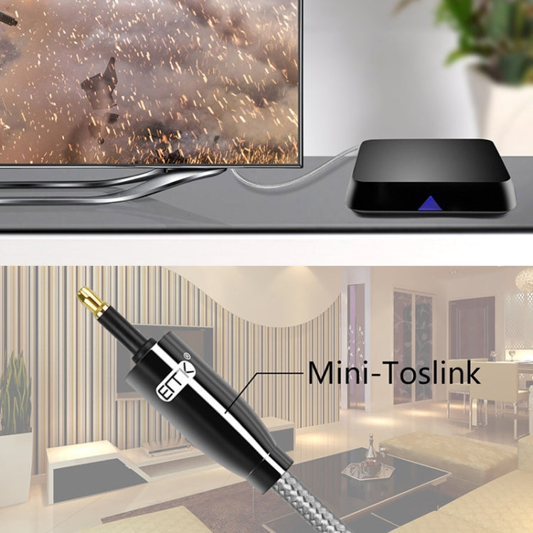 EMK QH4.0 Mini Toslink 3.5mm Interface SPDIF Audio Fiber Optical, Length: 5m(Black) - Audio Optical Cables by EMK | Online Shopping South Africa | PMC Jewellery | Buy Now Pay Later Mobicred