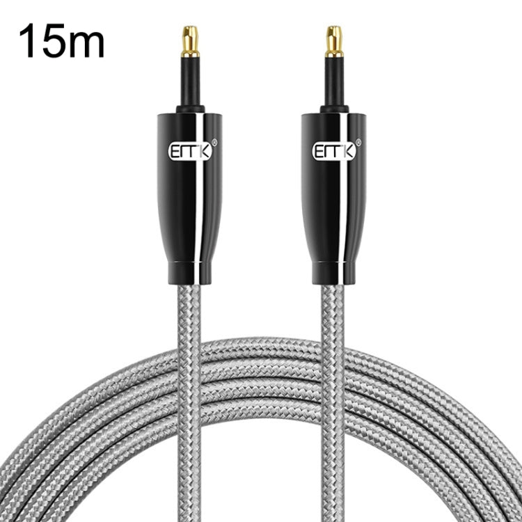 EMK QH4.0 Mini Toslink 3.5mm Interface SPDIF Audio Fiber Optical, Length: 15m(Black) - free shipping - PMC Jewellery - Order now!