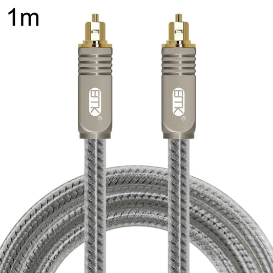 EMK YL/B Audio Digital Optical Fiber Cable Square To Square Audio Connection Cable, Length: 1m(Transparent Gray) - free shipping - PMC Jewellery - Order now!