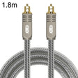 EMK YL/B Audio Digital Optical Fiber Cable Square To Square Audio Connection Cable, Length: 1.8m(Transparent Gray) - Audio Optical Cables by EMK | Online Shopping South Africa | PMC TechLife | Buy Now Pay Later Mobicred